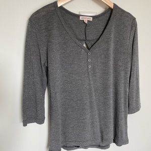 Gray 3/4 Sleeve Shirt